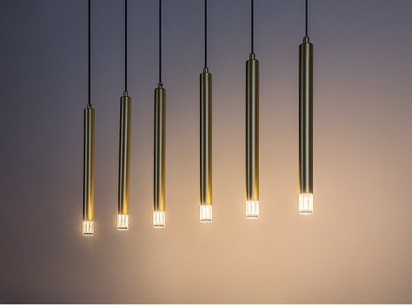 Rabalux 72363 - Lampadario a sospensione con filo RAMIRA 6xG9/5W/230V oro