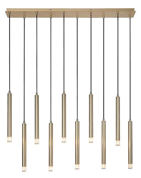 Rabalux 72365 - Lampadario a sospensione con filo RAMIRA 10xG9/5W/230V oro