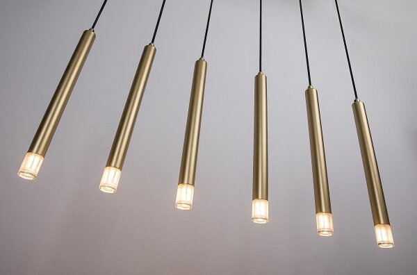 Rabalux 72363 - Lampadario a sospensione con filo RAMIRA 6xG9/5W/230V oro