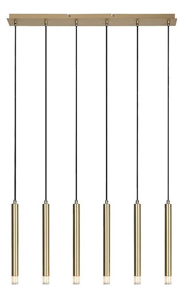 Rabalux 72363 - Lampadario a sospensione con filo RAMIRA 6xG9/5W/230V oro