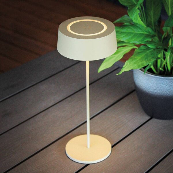 Rotaliana Dina+ lampada da tavolo bianca opaca