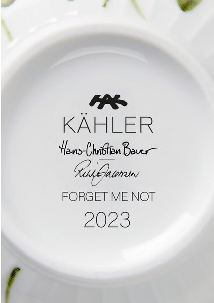 Tazza bianca in porcellana con motivo floreale 330 ml Hammershøi Summer - Kähler Design
