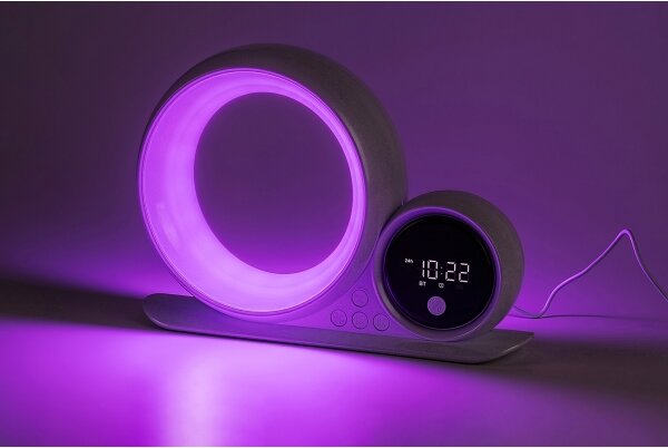 Rabalux 76109 - LED RGB Lampada da tavolo con altoparlante WAKEWAY LED/5W/230V