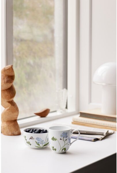Tazza bianca in porcellana con motivo floreale 330 ml Hammershøi Summer - Kähler Design