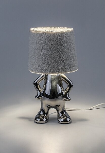 Rabalux 74216 - Lampada da tavolo SMURFY 1xE14/40W/230V cromo lucido