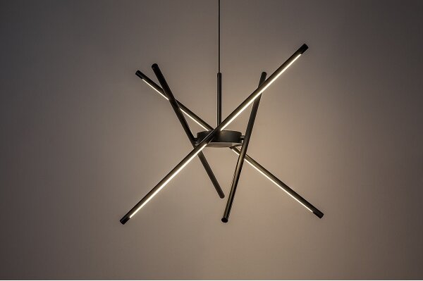 Rabalux 72338 - Lampadario LED a sospensione con filo HENLI2 LED/40W/230V 3000K nero