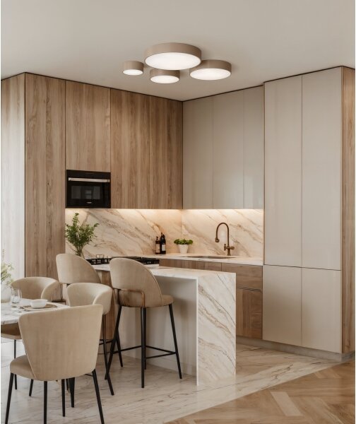 Brilagi - Plafoniera CLARE 3xE27/40W/230V diametro 40 cm beige