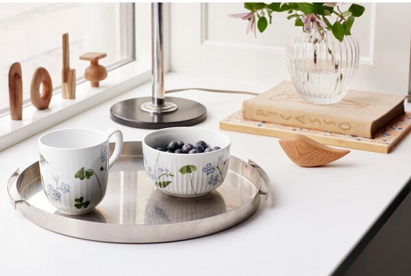Tazza bianca in porcellana con motivo floreale 330 ml Hammershøi Summer - Kähler Design