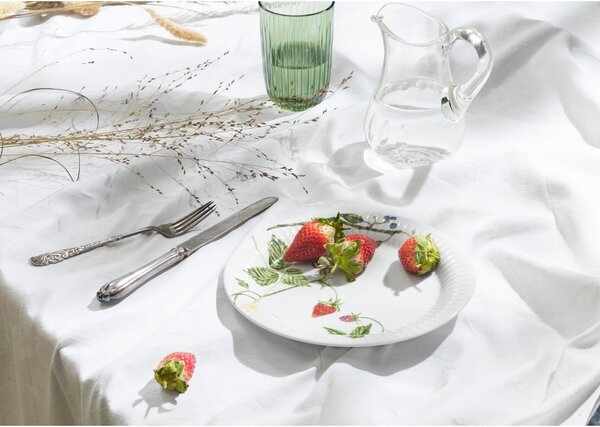 Piatto da dessert bianco in porcellana con motivo floreale ø 22 cm Hammershøi Summer - Kähler Design
