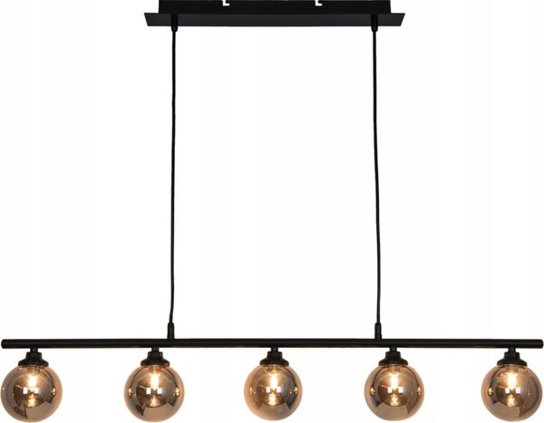 Lampadario a sospensione con filo IMAGINE 5xG9/40W/230V nero/fumé