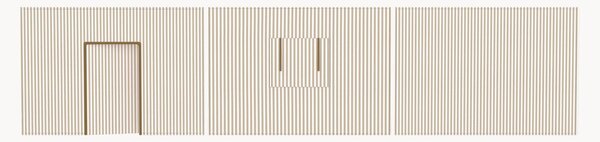 Set di 3 tende per lettino Stripes