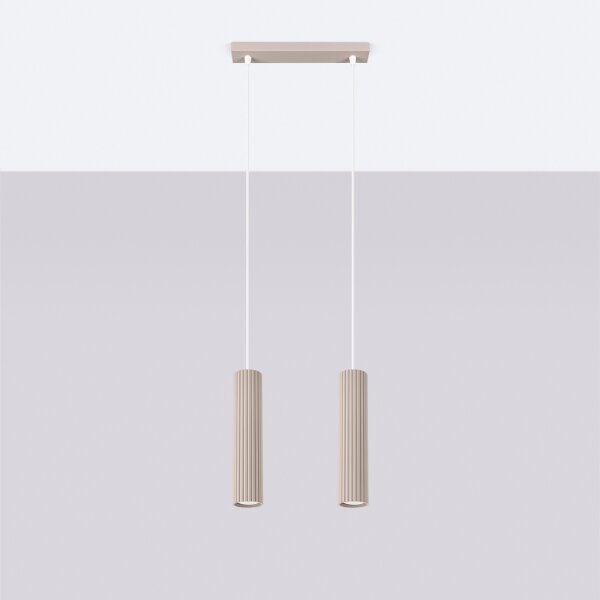 Brilagi - Lampadario LED su cavo CRESTO 2xGU10/10W/230V taupe