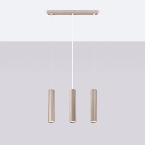Brilagi - Lampadario LED a sospensione su cavo CRESTO 3xGU10/10W/230V taupe