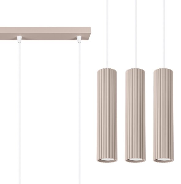 Brilagi - Lampadario LED a sospensione su cavo CRESTO 3xGU10/10W/230V taupe
