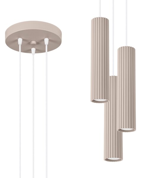 Brilagi - Lampadario LED a cavo CRESTO 3xGU10/10W/230V tortora