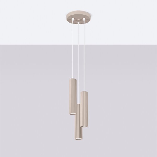 Brilagi - Lampadario LED a cavo CRESTO 3xGU10/10W/230V tortora