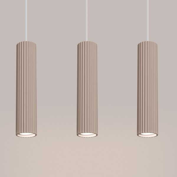 Brilagi - Lampadario LED a sospensione su cavo CRESTO 3xGU10/10W/230V taupe