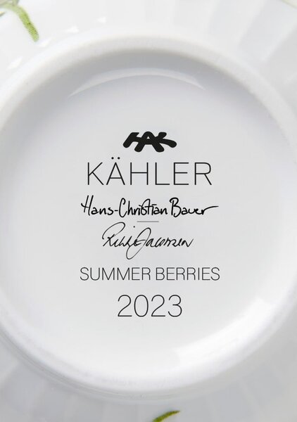 Tazza bianca in porcellana con motivo floreale 330 ml Hammershøi Summer - Kähler Design