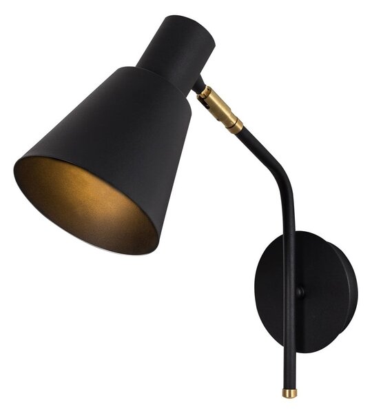 Lampada da parete nera/dorata ø 15 cm Kem – Opviq lights