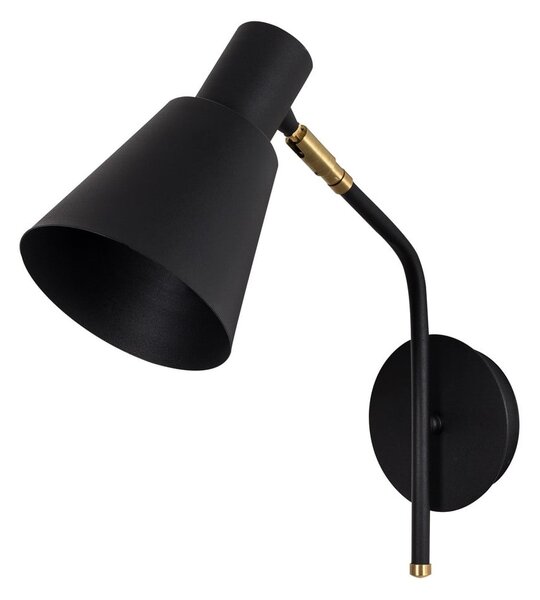 Lampada da parete nera/dorata ø 15 cm Kem – Opviq lights