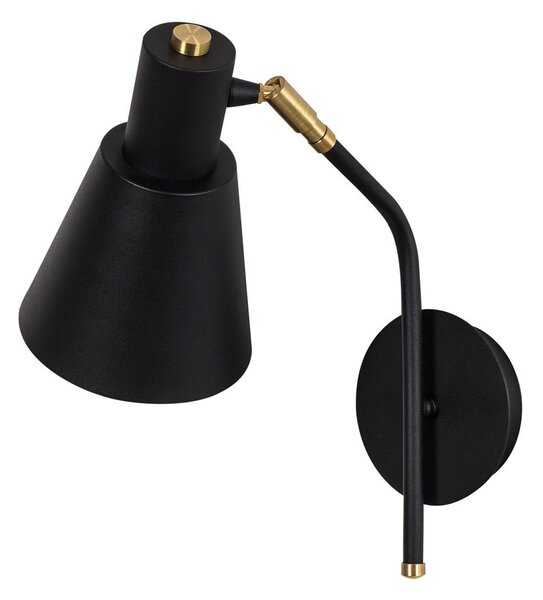 Lampada da parete nera/dorata ø 15 cm Kem – Opviq lights