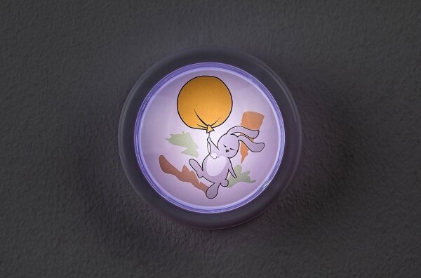 Rabalux 76073 - Luce notturna LED per bambini HOPPLY LED/0,3W/2xAA 6000K