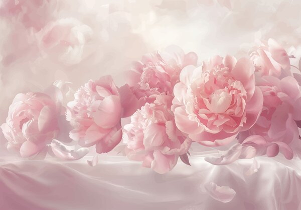Carta da parati Peonie, Carta da parati 3D, Carta da parati Fiori 3D, w01234 : Uwalls.it