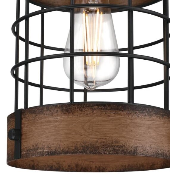 Westinghouse 61179 - Lampadario a sospensione con filo LANGSTON 1xE27/60W/230V barnwood