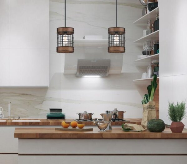 Westinghouse 61179 - Lampadario a sospensione con filo LANGSTON 1xE27/60W/230V barnwood