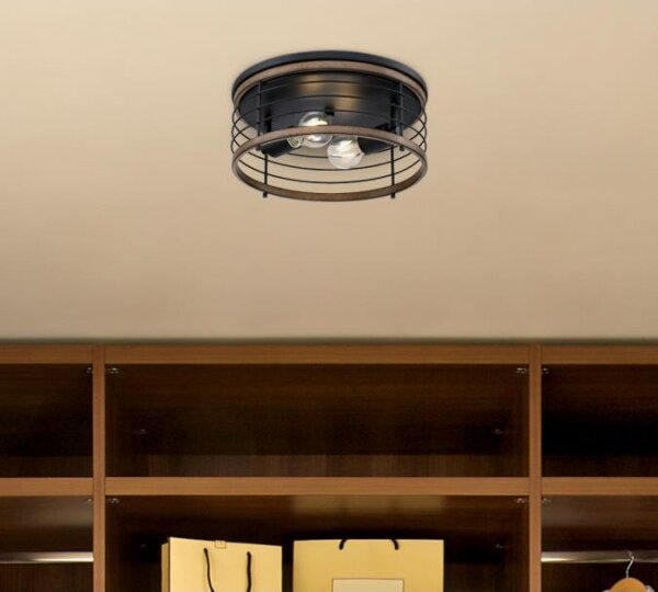 Westinghouse 61250 - Plafoniera ACKTON 2xE27/60W/230V barnwood