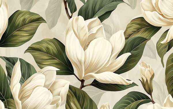 Carta da parati Un primo piano di fiori, Carta da parati Natura, Carta da parati popolare, w07901 - Tapeko.it
