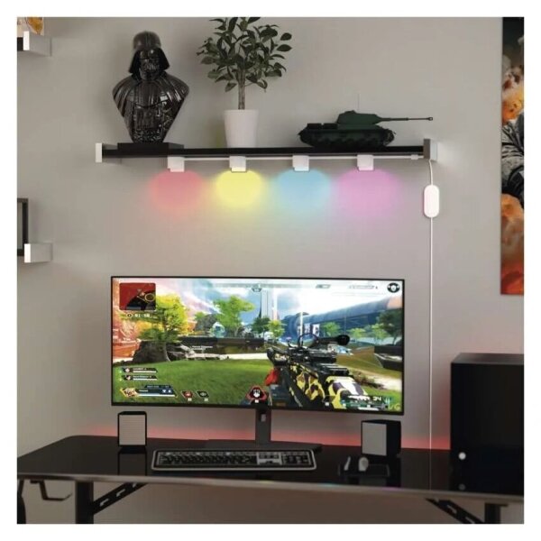 Catena decorativa LED RGBIC+CCT GoSmart 4xLED/7W/230V 85 cm Wi-Fi Tuya