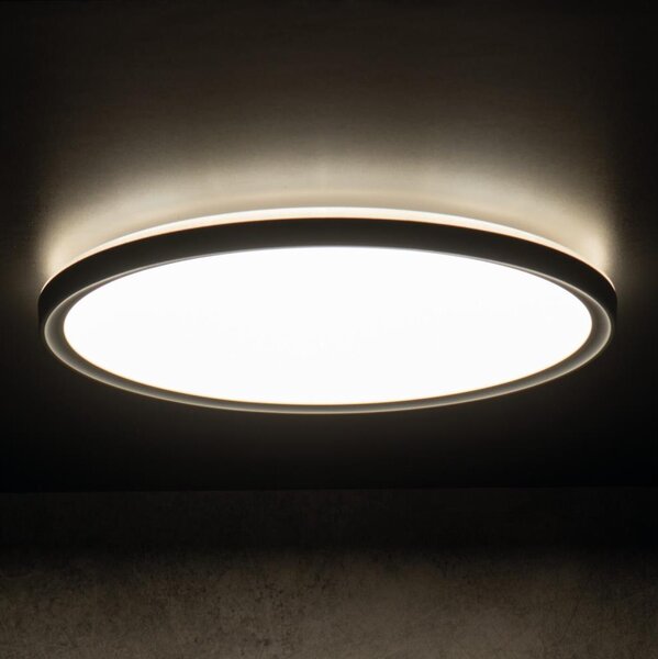 Kanlux 31501- Plafoniera LED da bagno AZPO LED/11,8W/230V diametro 22,5 cm IP54 nero