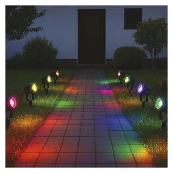 Kit di espansione LED RGBIC dimmerabile per esterni, lampada LED/1,5W/12V, 3000-6500K, IP65, Wi-Fi Tuya