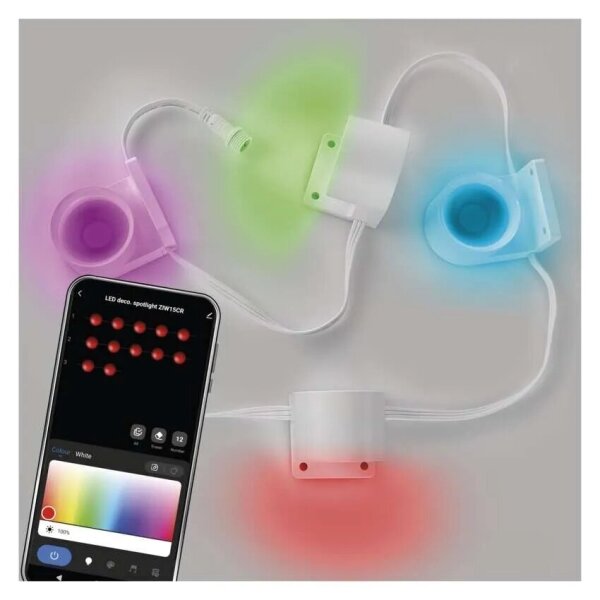 Catena decorativa LED RGBIC+CCT GoSmart 4xLED/7W/230V 85 cm Wi-Fi Tuya