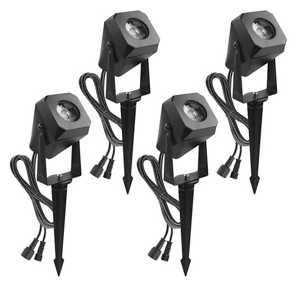 SET 4x LED RGBIC Lampada da esterno dimmerabile LED/7W/230V 3000-6500K IP65 Wi-Fi Tuya