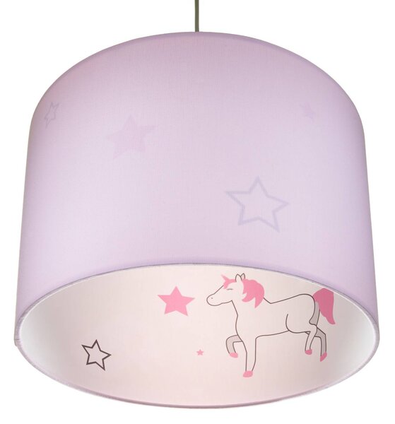 Waldi-Leuchten GmbH Lampada a sospensione profilo Unicorno in rosa