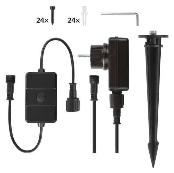 SET 3x LED RGBIC Proiettore da esterno dimmerabile LED/14W/230V 3000-6500K IP65 Wi-Fi Tuya