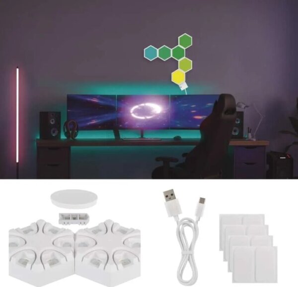RGBIC Lampada da tavolo dimmerabile GoSmart LED/5,5W/230V Wi-Fi Tuya
