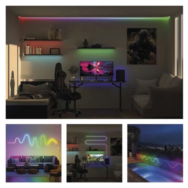 RGBIC Striscia LED dimmerabile GoSmart LED/24W/230V 3 m Wi-Fi Tuya
