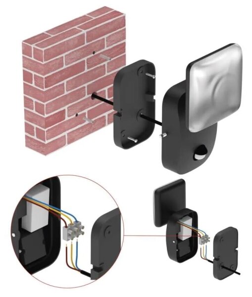LED Lampada da parete flessibile per esterni NIKA LED/12,5W/230V IP44