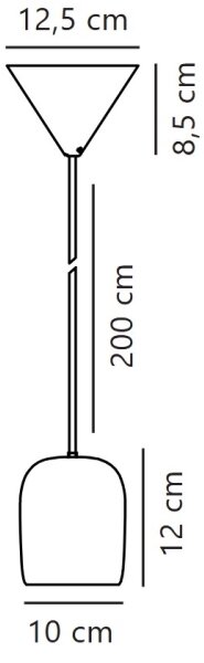Nordlux - Lampadario a sospensione con filo NOTTI 1xE27/25W/230V arancione