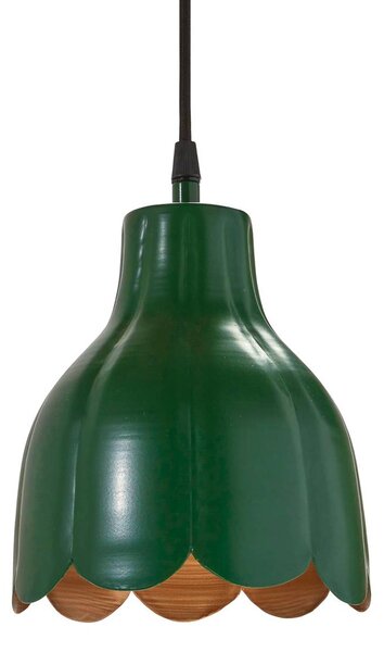 PR Home Lampada a sospensione Tulippa Ø 17 cm, verde, spina