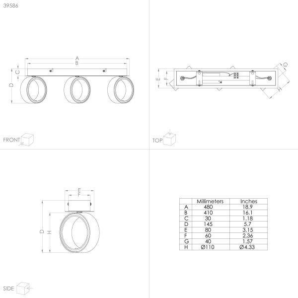 Eglo 39586 - Faretto LED ALBARIZA 3xLED/4,6W/230V 3000K