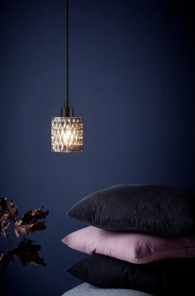 Nordlux - Lampadario a sospensione con filo HOLLYWOOD 1xE27/60W/230V fumé
