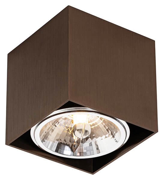 Faretto da incasso di design bronzo scuro quadrato girevole e inclinabile - Box