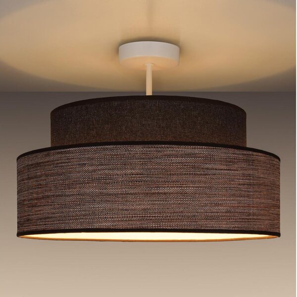 Lampadario a plafone GRACE 1xE27/60W/230V diametro 40 cm marrone/beige