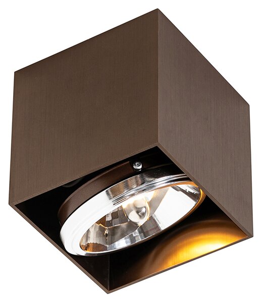 Faretto da incasso di design bronzo scuro quadrato girevole e inclinabile - Box