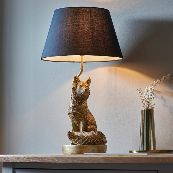Endon 106796 - Lampada da tavolo FOX 1xE14/6W/230V nero/ottone