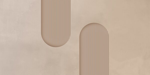 Carta da parati Carta da parati strutturata Art Deco nei caldi toni del beige. Imitazione di archi, Carta da parati Moderno, w08048 : Uwalls.it